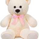 Teddy Bear Stuffed Animal 16'' Small Teddy Bear Plush Toy Gift for Valentine Christmas Birthday White