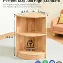 WINGYZ Rubber Wood Corner Cabinet, 2-Tier Montessori Shelf, 2 Shelf Bookcase Toy Storage Organizer, Montessori Bookshelf for Kids Rooms, Classroom, Playroom, Nursery, Daycare, Child-Safe, 11.8"D x 11.8"W x 23.6"H