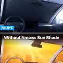 [2026 Upgraded] Nmoiss Car Windshield Sun Shade [Dot Matrix Reflective Coating] Extended Edge No Light Leakage Design Cooling Protect Car Interior from UV Damage-XL