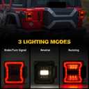 FIERYRED LED JK Tail Lights Compatible with 2007-2017 Jeep Wrangler JK, Smoked Rear Tail Lights for Turn Signal, Running/Brake and Reverse, 2PCS