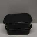 Adults Bento Lunch Box Set with Thermo Bag, 74oz Stackable Leak-proof 2-tiers Bento Box, Built-in Utensil and Sauce Container for Work, School, Dining Out (Black)