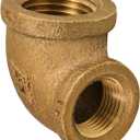 Everflow CSSM1121 1-1/2 in. x 1/2 in. No Lead 90-Degree Reducing Elbow with Female Threaded Ends, Brass Construction, Higher Corrosion Resistance Economical & Easy to Install, 5