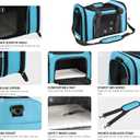 Henkelion Large Cat Carriers Dog Carrier Pet Carrier for Large Cats Dogs Puppies up to 25Lbs, Big Dog Carrier Soft Sided, Collapsible Travel Puppy Carrier - Large - Blue