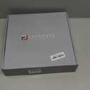 Lafocuse 12 Inch Analog Atomic Wall Clock Battery Operated, Modern Simple Silver Wall Clocks for Living Room for Kitchen Office Bedroom