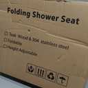 Folding Shower Seat Wall Mounted, Teak Wood