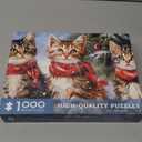 crowm Christmas Jigsaw Puzzle for Adults, 1000 Pieces Winter Snow Landscape Puzzles Challenging Holiday Family Jigsaw Puzzle Perfect for Game Nights