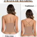 Ellareese Deep V Bodysuit for Women Thong Shapewear Tummy Control Low Back Shapewear for Women, XL
