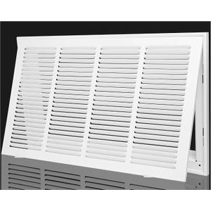 Return Air Filter Grille 24x12,Air Return Vent Cover for 24"W x 12"H Duct Opening,Steel HVAC Vent Covers for Wall and Ceiling,Holds 1" Thick AC Filter, For 24''W12''H-Duct Opening