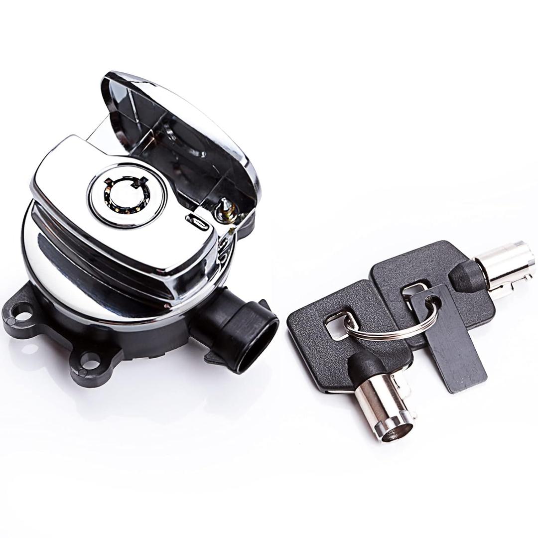 Ignition Switch for 11-17 Harley Dyna Softail Road King FXDWG FLHR 71517-11 (Chrome)