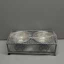 Elevated Dog & Cat Bowls with Stand Raised Pet Feeder for Dogs & Cats, Stainless Steel Dog Food Bowls Elevated, Cat Food Bowl Stand, Elevated Cat Feeding Station (Black)