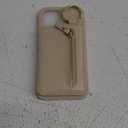 for iPhone 15 case Wallet with Card Holder for Women Men Shockproof Phone case with Keychain Ring Stand Leather Zipper Credit Card Slots-Beige