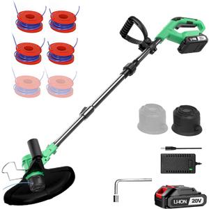 Electric Lawn Mower, Portable Cordless Weed Eater, Lithium Battery Powered, Grass String Trimmer Handheld Lawn Mowe