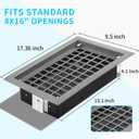 Crawl Space Foundation Vent Automatic, 8x16 Inch Auto Open/Close Foundation Vent Cover for Freeze Protection & Energy Saving | Easy Install Crawlspace Vents Replacement (Gray, 10 Pack)