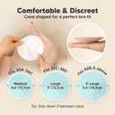 Organic Nursing Pads - 14 Washable Breast Pads for Breastfeeding, Wash Bag, Viscose Derived from Bamboo Reusable Nipple Covers for Breastfeeding Essentials, Soft & Absorbent (Pastel Touch, L 5")