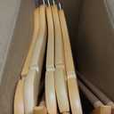 ZOBER High-Grade Wooden Hangers - Heavy Duty, Non Slip Wood Hangers for Coats, Jackets, Suits, & Pants - Clothes Hangers for Closet W/Bar and Notches 20 Pack (Natural)