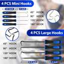 Keze 17 Pcs Hook and Pick Set Auto Trim Removal Tool Kit,Clip Plier Remover Tool Gasket Scraper Telescoping Magnetic Pickup Tool for Automotive Repair and Car Body Door Panel Fastener Removal