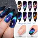 MEET ACROSS 8pcs Cat Eye Gel Nail Polish Set,Soak off UV LED Lamp Gel Nail Polish Cat Eye Gel Set (SET-1, 8pcs) (2 Fl Oz (Pack of 1))