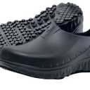 Shoes for Crews Unisex Slip-Resistant Work Clogs - Comfortable, Non-Slip Work Shoes for Men & Women in Food Service, Healthcare, Hospitality - Bloodstone, Size M9 W11