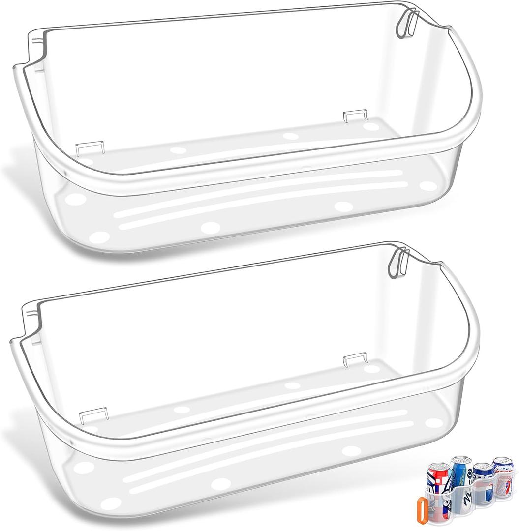 [2 PACK] UPGRADED 240356402 Refrigerator Door Bin Compatible with Frigidaire Door Shelf Replacement Refrigerator Door Shelves FFSS2615TS0 LFSS2612TF0 FGHS2631PF4A LFSS2612TE0 FFSS2615TS5 Door Bin