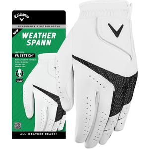 Callaway Golf Weather Spann Glove (Medium-Large, White)