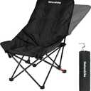 Naturehike Seastar Padded Camping Chair, Oversized 2-Position Adjustable Folding Chair, Portable Camp Chair with Side Pocket & Carry Bag, 20.5 X 13.8 X 35.4 Inches