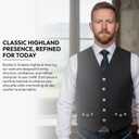 Scottish Black Argyle 5 Buttons Kilt Waistcoat/Vest (Black) 46