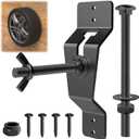 Wall Mount Spare Tire Carrier for Trailer,Spare Tire Carrier Bracket for Enclosed Trailer,Universal Wheel Bracket Trailer Spare Tire Mount (Black)