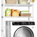 Ulif U11 Over Washer and Dryer Shelves, 3 Tiers Laundry Room Storage and Organizer Standing Shelf, Metal Freestanding Clothes Drying Rack, 33.9" W x 19.7" D x 77.6" H, White, U11 Regular