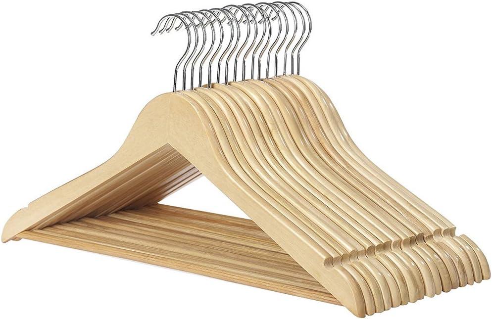 Whitmor GRADE A Natural Wood Suit Hangers (Set of 16)