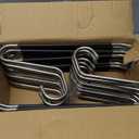 Pants Hangers Non Slip - 30 Pack Open Ended Hangers for Pants, Metal Jean Rack for Closet Women and Men, Space Saving Design for Slacks Trouser Blanket, Organization and Storage (Black)