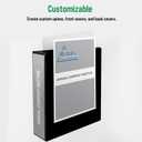 Office Essentials Economy View 3 Ring Binders, 3" Round Rings, 3.5" Spine, 460-Sheet Capacity, Black Binders (12-Pack of 03431)