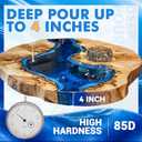 JHKL Epoxy Deep Pour Epoxy Resin Kit, 2 to 4 Inch Depth High Gloss & Clear, Bubble Free Self Level 2:1 Epoxy Resin for Craft River Table,Wood Filler, Bar Top, Coating Casting (1.5Gal)