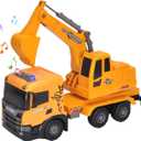 Smart BeBe Official Licensed Scania Friction Toy Excavator Truck Extra Large Friction Excavator Truck with Digging Function Lights and Sounds Friction Toy Truck 21” for Kids
