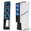 JUSPRO Cooling Fan for PS5 Slim, Upgraded Quiet Cooler Fan with LED Light for PS5 Slim Console Digital & Discs Edition