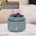 Electric Wax Melt Warmer 4-in-1 Candle Warmer for Scented Wax Melter Cute Ceramic Fragrance Wax Burner for Home Office Bedroom Deco Gift for Women Dark Blue