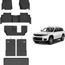 AIPOILTPE Floor mats Custom for 2021-2025 Grand Cherokee L(for 7 Seats) | All-Weather | Easy to Clean | All-Round ProtectionFull Set Automobile mats Accessories.