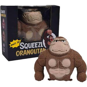 YHan Stretchy Monkey Fidget Toy Squishy Stress Relief for Kids & Adults, Stuffed Animal Plushies, Stretchable & Squeezable Sensory Toys for Anxiety Relief (Small) (Brown)