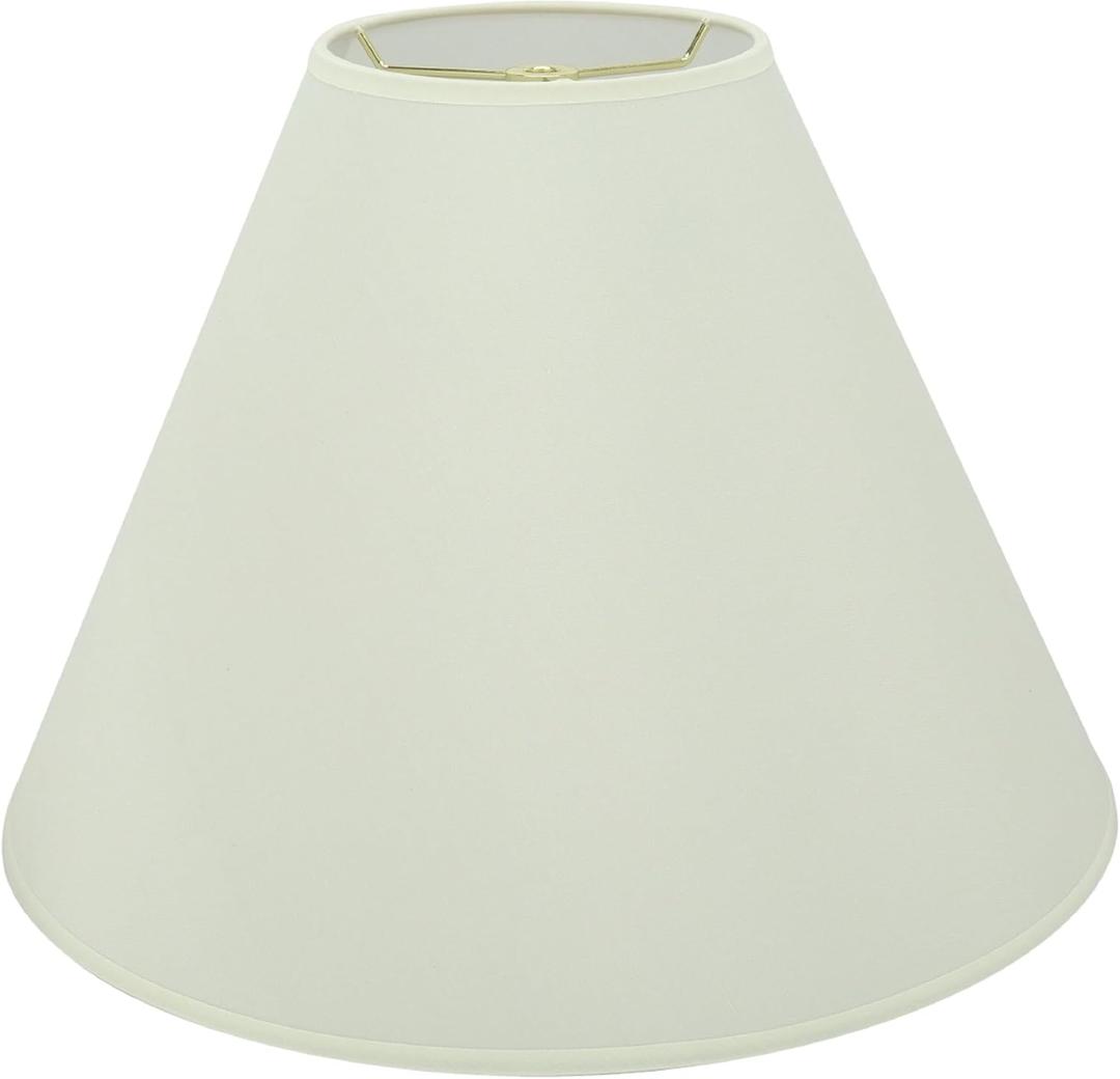 Aspen Creative 32031A Transitional Hardback Empire Shape Spider Construction Lamp Shade in Off White, 16" wide (6" x 16" x 12"), 6" Top x 16" Bottom x 12" Slant