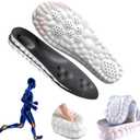 2 Pairs Cloud Insoles - 4D Cloud Technology Insole - Super Soft Comfort Insoles, U-Shape Memory Foam Insoles, Trim to Fit Inserts (Black, Men: 12-13)