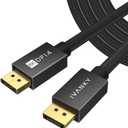 IVANKY 8K DisplayPort Cable 1.4, Long DP Cable 20ft, [8K@60Hz, 4K@144Hz, 1080P@240Hz], Support HBR3, 32.4Gbps, HDCP 2.2, HDR, Compatible for Gaming Monitor, TV, PC, Laptop and More, Black, 20ft