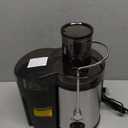 Qcen Juicer Machine, 500W Centrifugal Juicer Extractor with Wide Mouth 3 Feed Chute for Fruit Vegetable, Easy to Clean, Stainless Steel, BPA-free (Black)