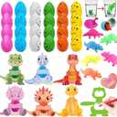 28Pack Valentines Day Gifts for Kids Boys Girls, Valentines Day Cards with Dinosaur Hatching Eggs Toys for Kids School Classroom Prizes Exchange Gifts