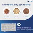 REVIX Microwave Heating Pad, 6 * 12" Multipurpose Heating Pad Microwavable with Flaxseeds for Muscles, Moist Heat Pack for Neck, Back, Knee, Gray