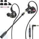 BlueFire Wired Gaming Earbuds with Microphone, Deep Bass in-Ear Monitors Earphones, HiFi Noise Cancelling Headphones for Music Gaming Video Calling