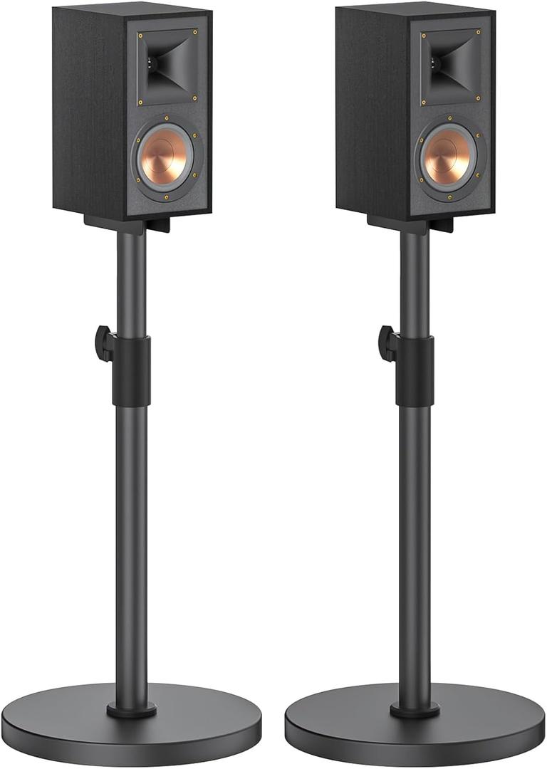 Height Adjustable Bookshelf Speaker Stands Pair for Klipsch Speaker Stands for Surround Sound - Heavy-duty Floor Speaker Stand for Klipsch R-50M R-51M R-40M R-41M Speakers Stands with Cable Management