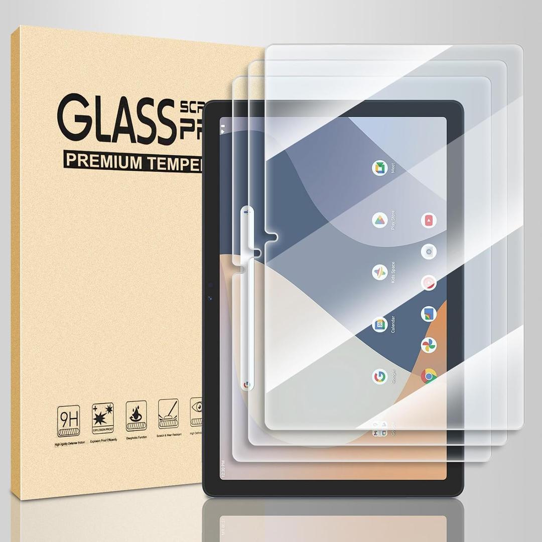 3 Pack Onn 10.1 inch 2024 tablet screen protector10.1" Tempered Glass Screen Protector for Onn 10.1 Tablet (2024, 4rd Gen)Anti-Scratch 9H Hardness Touch Sensitive 2.5D Rounded Edges Anti Bubble High Definition