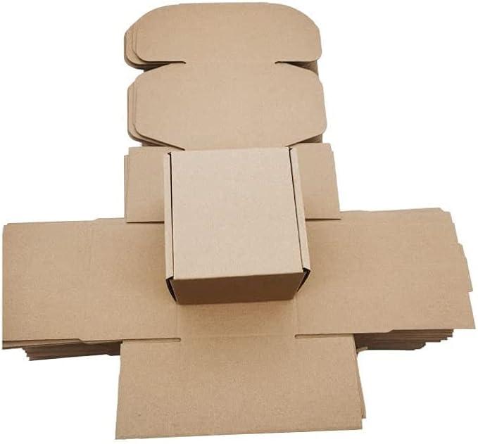 4x4x3 inch Shipping Boxes Pack of 25，Livejun Brown Corrugated Cardboard Box Mailer Boxes for Packaging Small Business Shipping，Boxes for Birthday Wedding Party Gift Giving (4 x 4 x 3)