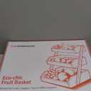 G.a HOMEFAVOR Bamboo Fruit Basket, Fruit Organizer for Kitchen Counter, Vegetable Storage Stand, 15 mm Thickness (Self-assembly) (3-Tier)