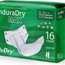 2 x LivDry EnduraDry Max Adult Diapers with Tabs, Up to 12-Hours, Super Absorbent Incontinence Underwear, Leak Protection Briefs, Medium, 16-Pack, 32 ct total
