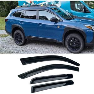94376 Side Window Visors Wind Vent Deflector,4pcs Outside Mount Tape-On Nice Sun Rain Guards Set for 2015-2019 Subaru Outback
